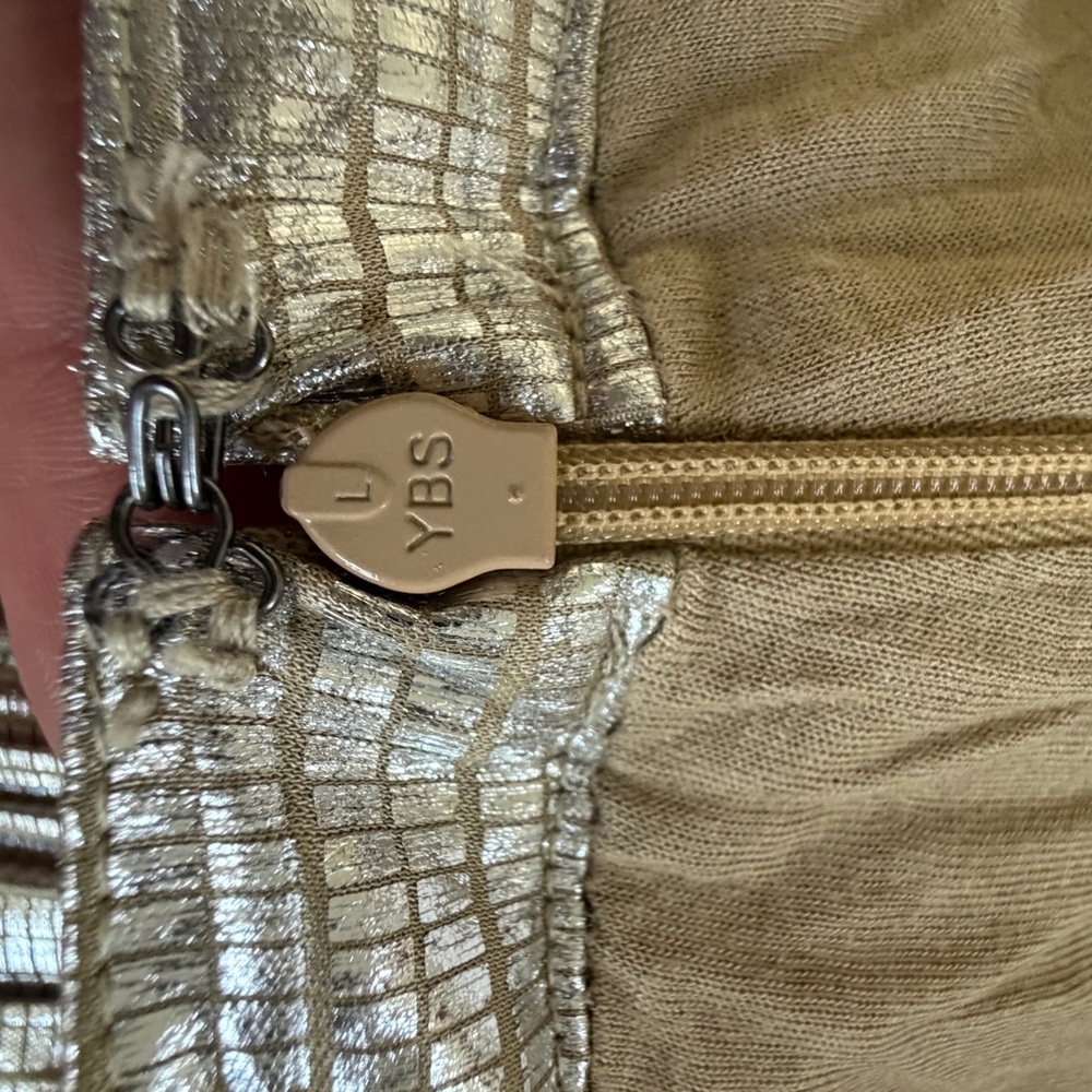 Maeve Metallic Silver A-Line Skirt - Picture 9 of 10